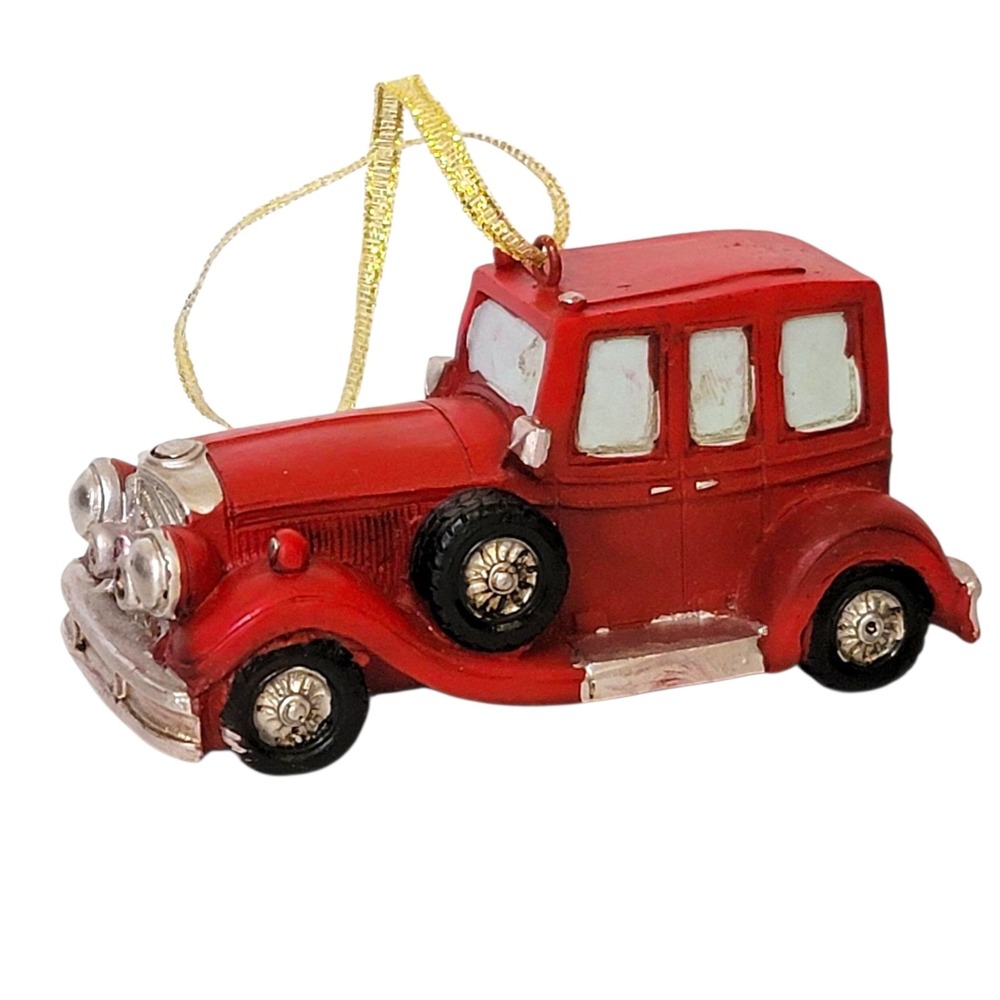 Retro‎ 30s Red Touring Car Christmas Ornament Classic Great Depression Holiday